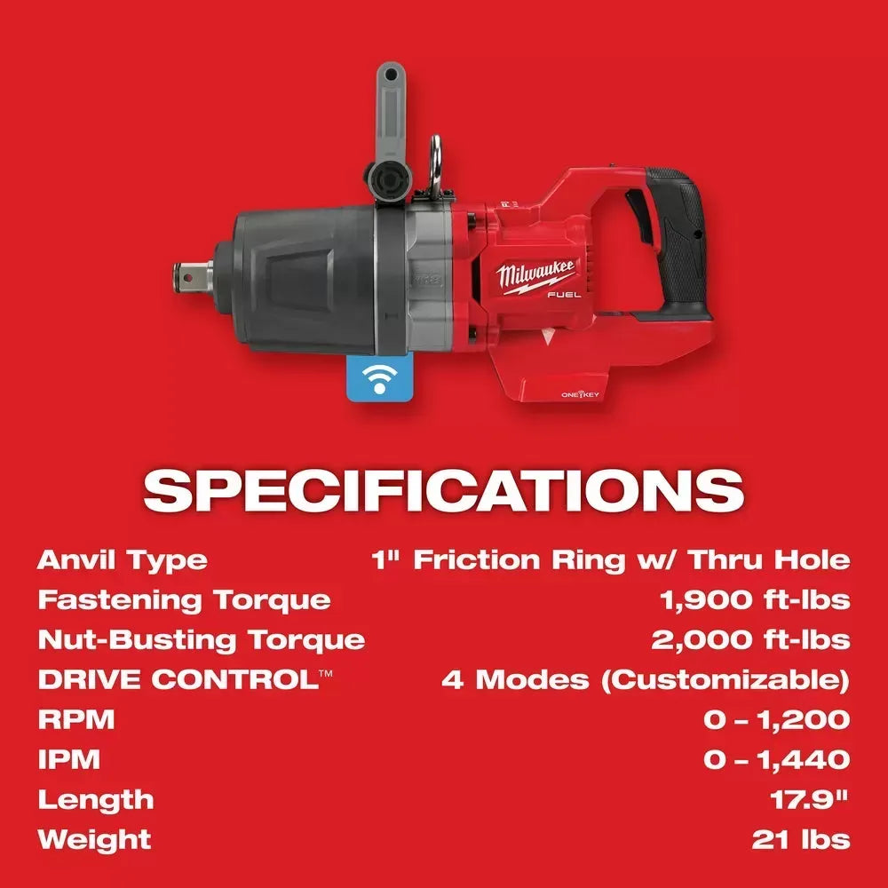 Milwaukee Pre-Sale 2868-20 M18 FUEL 18V 1" D-Handle High Torque Impact Wrench - Bare Tool