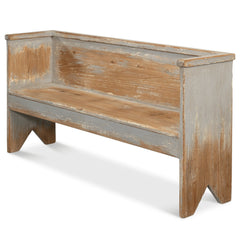Grey Wash Reclaimed Pine Bench