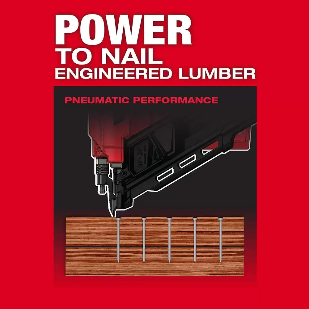 Milwaukee 2745-20EM M18 FUEL 18V 30 Degree Framing Nailer w/ EXT Capacity Mag
