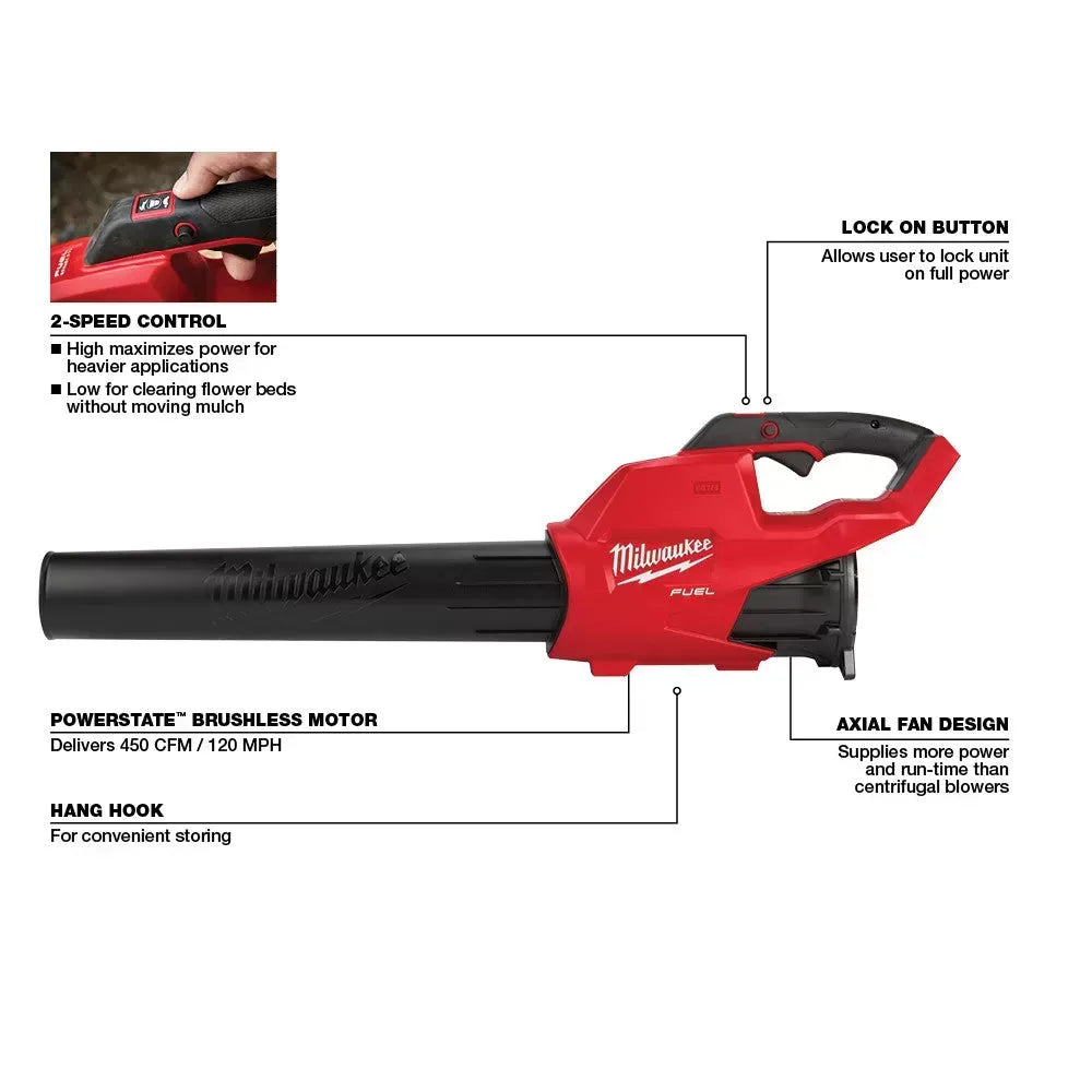 Milwaukee Pre-Sale Pre-Sale Pre-Sale 3697-22BL M18 FUEL 18V Cordless Drill / Driver Kit w/ M18 FUEL Blower