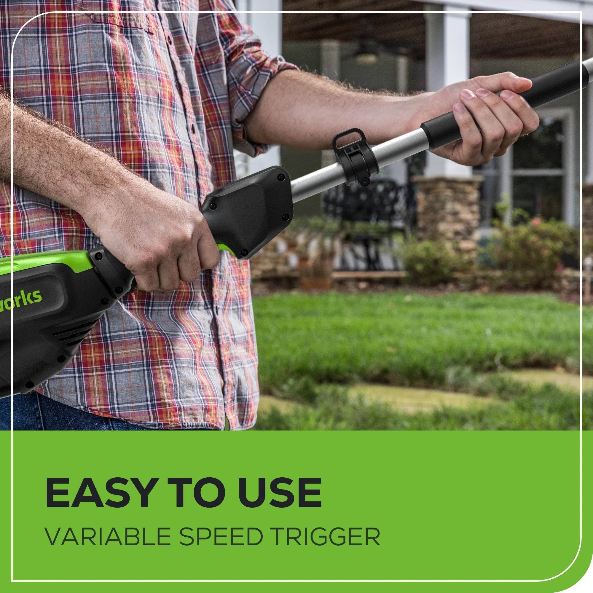 80V Cordless Pole Saw with 14-Foot Reach, 2.0Ah Battery and Charger