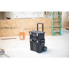 22-Inch Modular Rolling Tool Box System - 3-Piece Mobile Tool Cart with Toolbox & 12-Bin Organizer