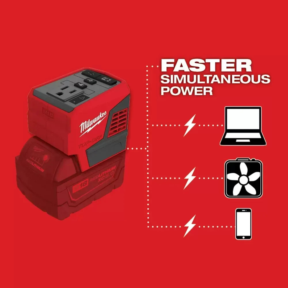 Milwaukee 2846-21HO M18 18V TOP-OFF 175W Power Supply w/ M18 HO XC6.0 Battery