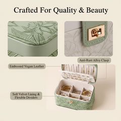 Embossed Leather Pattern Premium Jewelry Box