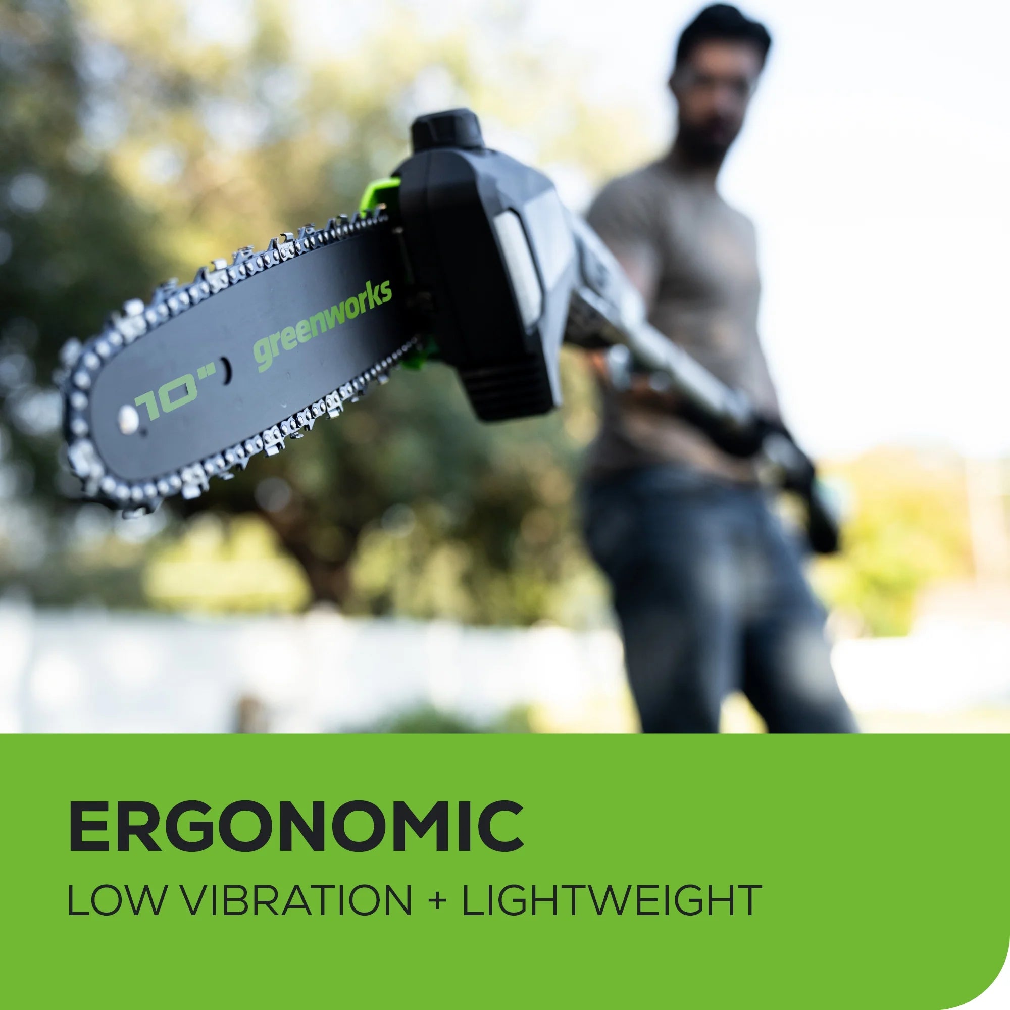80V Cordless Pole Saw with 14-Foot Reach, 2.0Ah Battery and Charger
