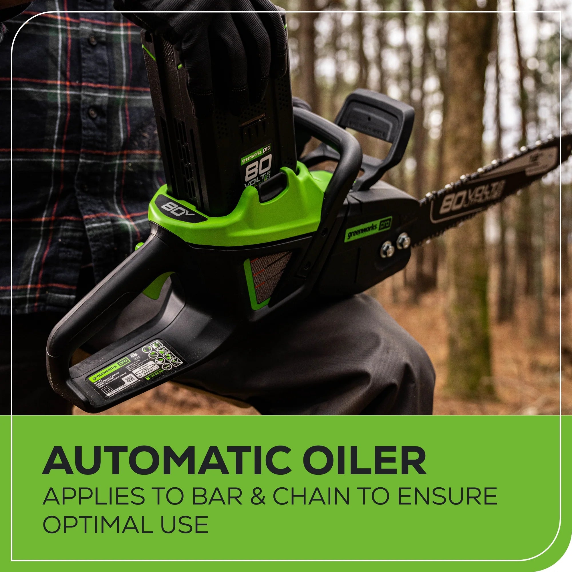 80V Cordless Electric Chainsaw 18-Inch