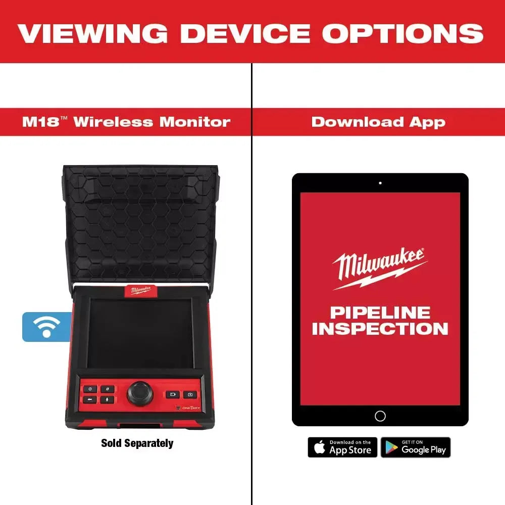 Milwaukee 2973-22 M18 120’ Pipeline Sewer Camera Inspection System Kit
