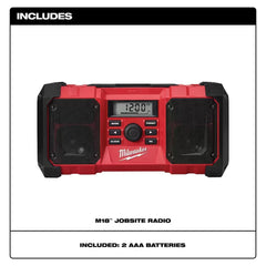 Milwaukee Pre-Sale 2890-20 M18 18V Jobsite Radio - Bare Tool