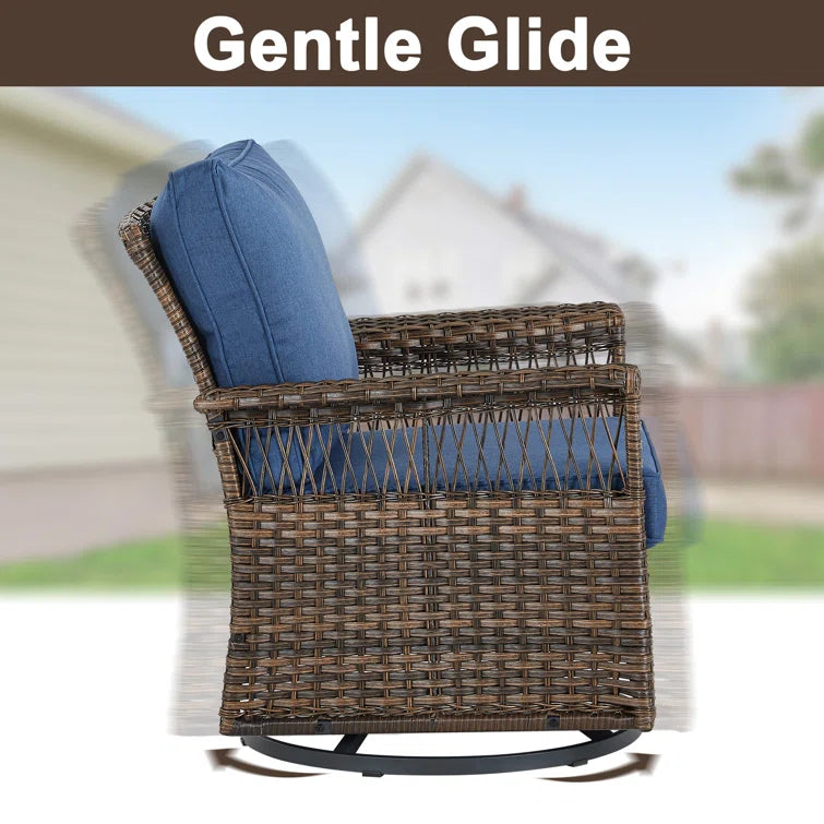 Swivel Patio Chair with Cushions