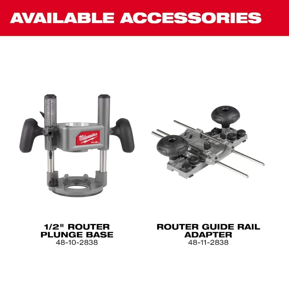 Milwaukee 2838-20 M18 FUEL 18V 1/2" Cordless Lithium-Ion Router - Bare Tool